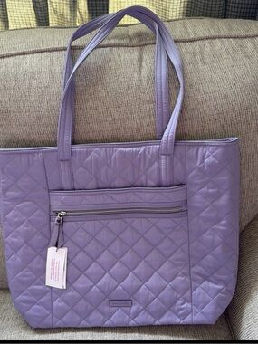 Vera Bradley Performance Twill Vera Tote - Lavender Sky - NWT